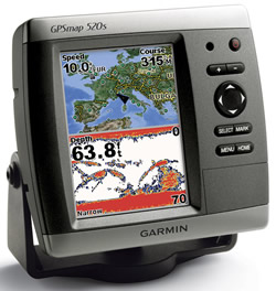 Den viste GPSmap 520 er søkortplotteren, hvor du får mange pålidelige navigations informationer til en fornuftig pris.